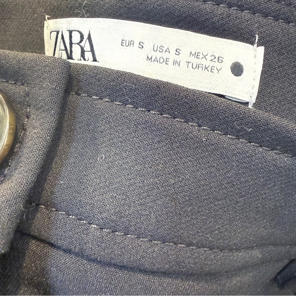 Zara Black High-Waisted Wide-Leg Balloon Pants Black - Picture 9 of 10